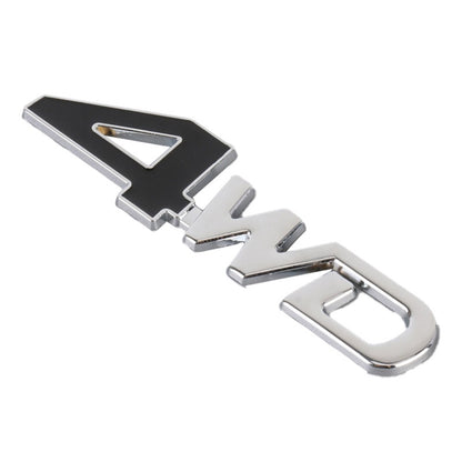 Aluminum Alloy Car Badge Sticker 4WD Letter Decal Universal Car Exterior Sticker