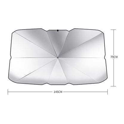 SBT-5024 Foldable 10 Skeletons Windshield Sun Shade UPF 50+ UV Rays Blocking Umbrella for Car Windshield
