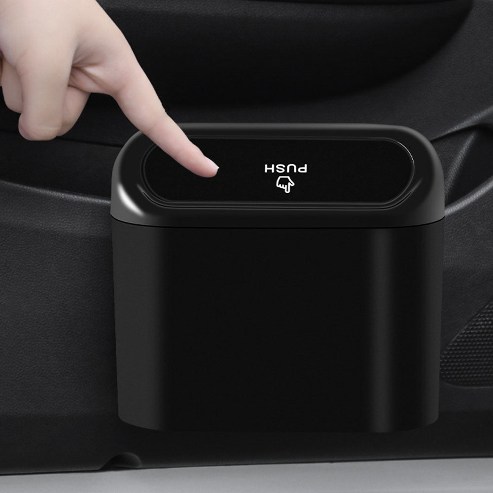 LW-1793 1L Car Garbage Dustbin Auto Interior Hangable Trash Box Organizer