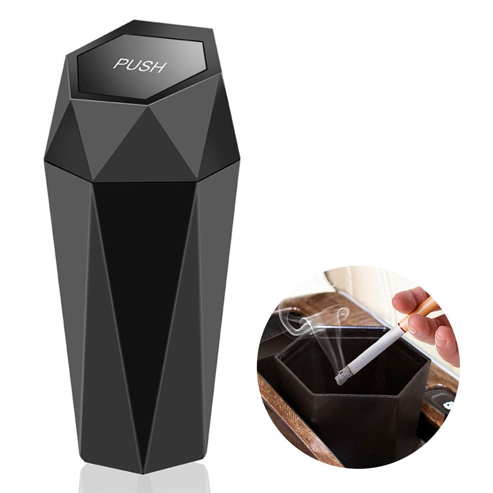 OUDEW Car Trash Can with Lid Mini Washable Vehicle Trash Can Desktop Center Console Dustbin Garbage Organizer
