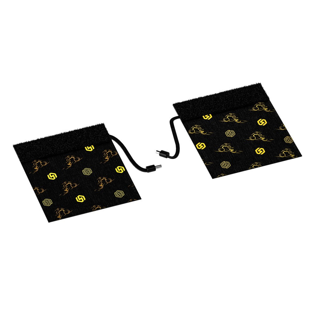 WUPP CS-974B1 1 Pair Stylish Pattern Motorcycle Heated Grips Handlebar Heating Pads 3-Gear Adjustable Motorbike Handlebar Heating Cover