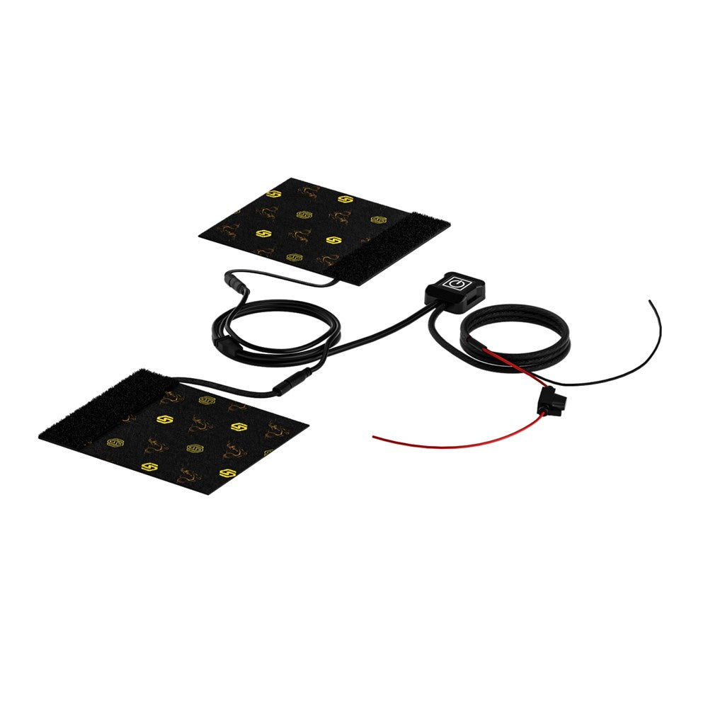 WUPP CS-974B1 1 Pair Stylish Pattern Motorcycle Heated Grips Handlebar Heating Pads 3-Gear Adjustable Motorbike Handlebar Heating Cover