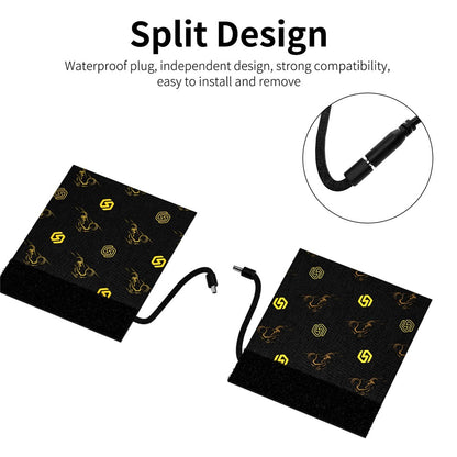 WUPP CS-974B1 1 Pair Stylish Pattern Motorcycle Heated Grips Handlebar Heating Pads 3-Gear Adjustable Motorbike Handlebar Heating Cover