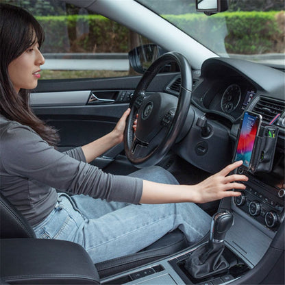 Multifunctional Car Pocket PU Leather Air Outlet Phone Storage Bag Car Interior Accessories