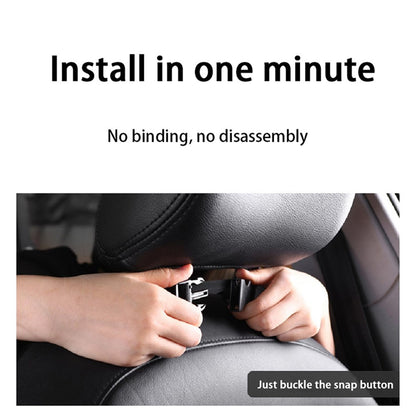 BY-1050 Multi-Pocket Car Back Seat Organizer Protector Hanging Storage Bag with Transparent Tablet Pouch