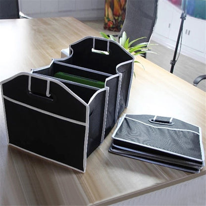 BY-145 Multifunction Car Trunk Organizer Foldable Storage Case Collapsible Box with Upgraded Handle