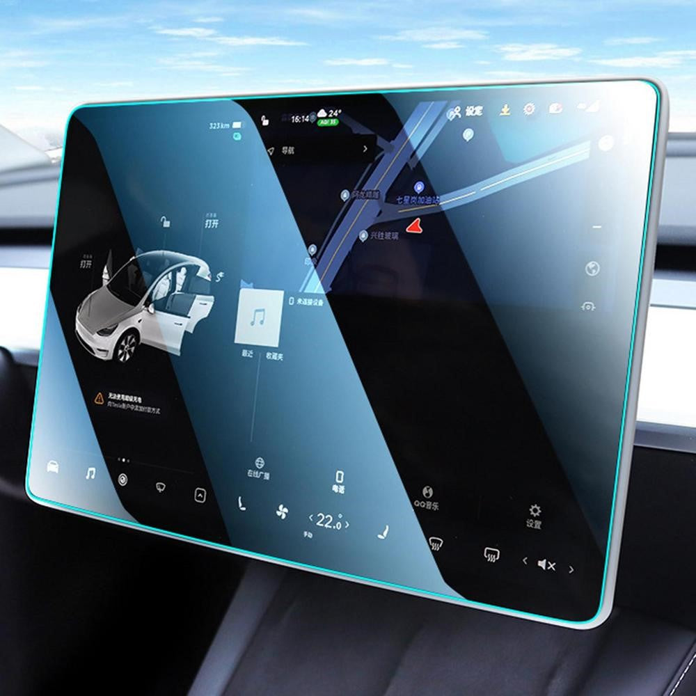 M30117 For Tesla Model 3 / Y In-Dash GPS Screen Film Car Display Navigation Tempered Glass Screen Protector (Anti Blue Light Design)