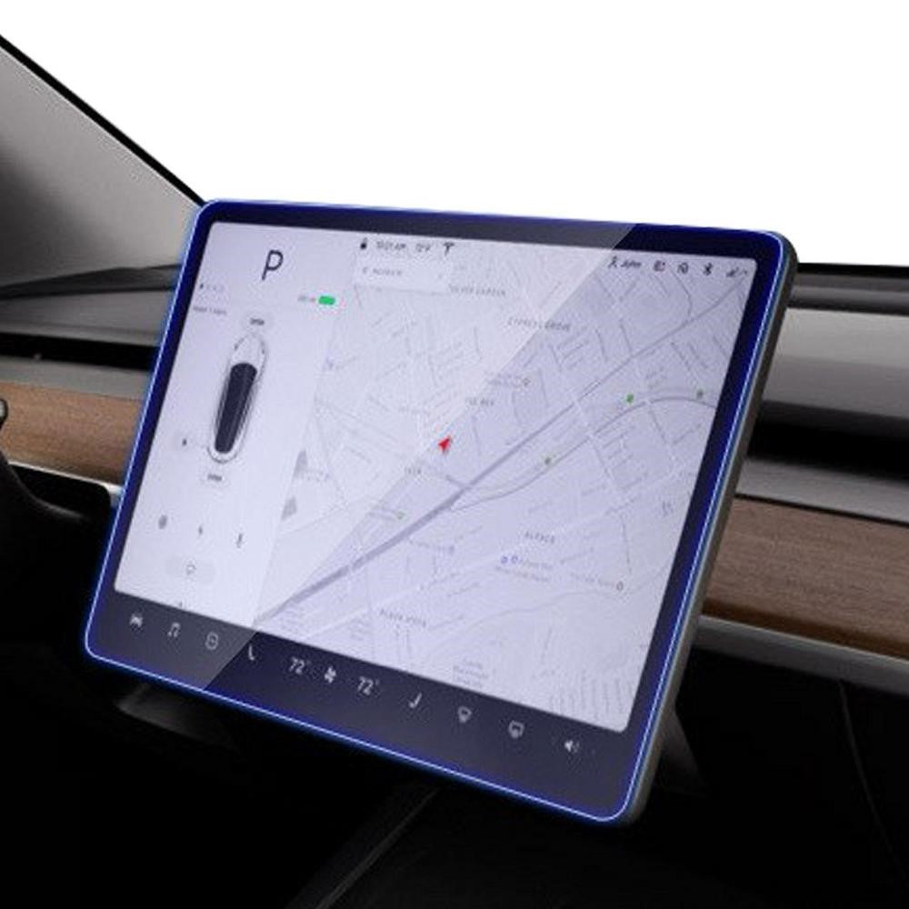 M30117 For Tesla Model 3 / Y In-Dash GPS Screen Film Car Display Navigation Tempered Glass Screen Protector (Anti Blue Light Design)