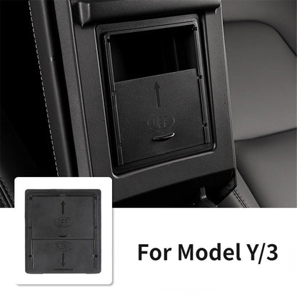 M30153 For Tesla Model 3 / Y Car Center Control Armrest Organizer ABS Storage Box Privacy Protection Container