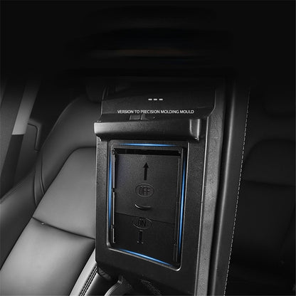 M30153 For Tesla Model 3 / Y Car Center Control Armrest Organizer ABS Storage Box Privacy Protection Container