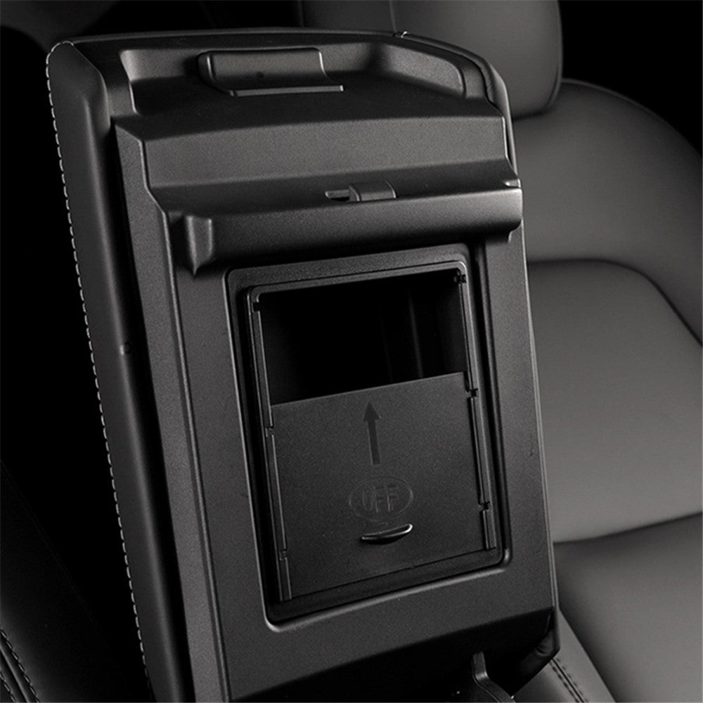 M30153 For Tesla Model 3 / Y Car Center Control Armrest Organizer ABS Storage Box Privacy Protection Container