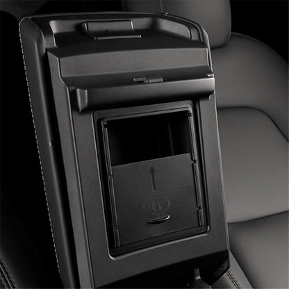 M30153 For Tesla Model 3 / Y Car Center Control Armrest Organizer ABS Storage Box Privacy Protection Container