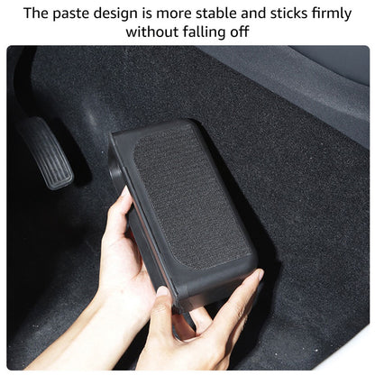 TSL261 For Tesla Model 3 / Y 17-22 Car Center Console Organizer TPE Self-adhesive Auto Armrest Storage Box
