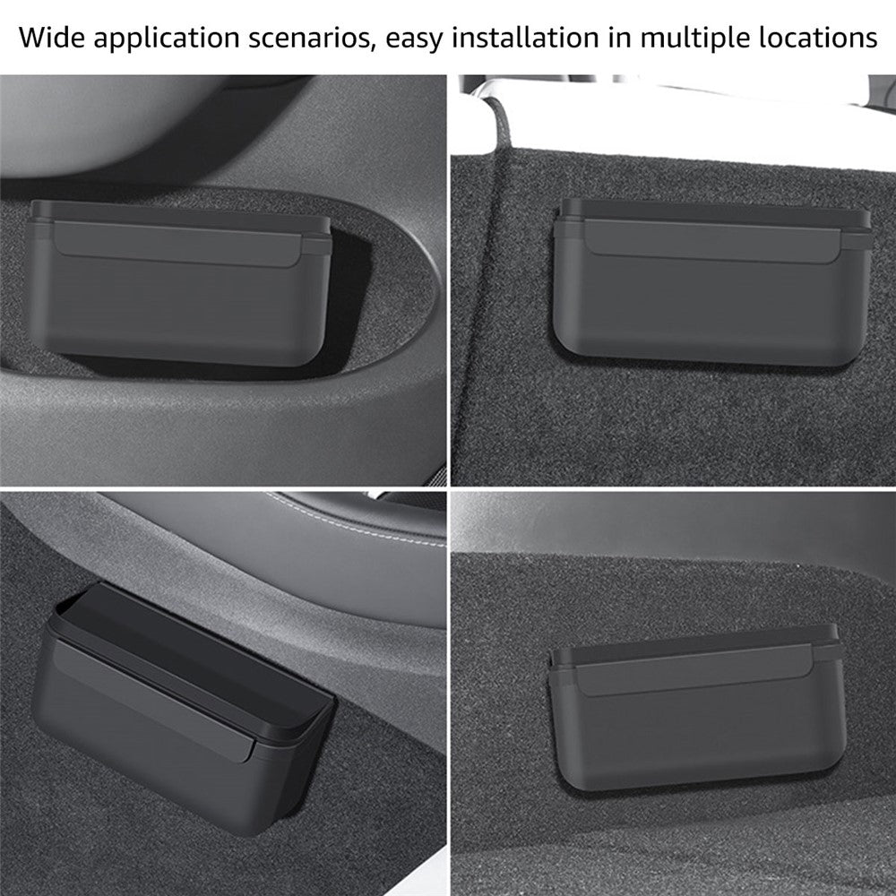 TSL261 For Tesla Model 3 / Y 17-22 Car Center Console Organizer TPE Self-adhesive Auto Armrest Storage Box