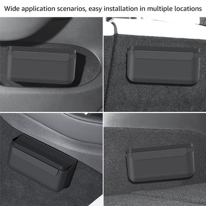 TSL261 For Tesla Model 3 / Y 17-22 Car Center Console Organizer TPE Self-adhesive Auto Armrest Storage Box