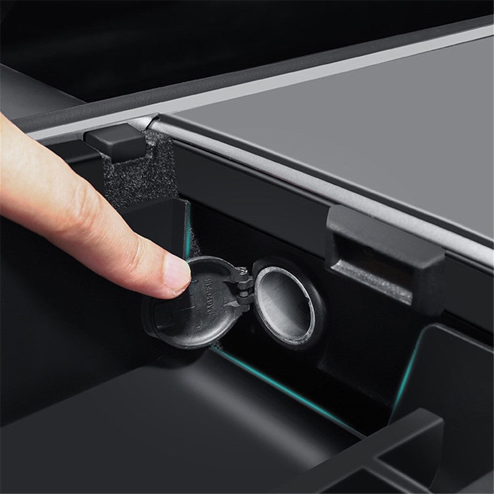 For Tesla Model 3 / Y Car Center Control Organizer ABS Storage Box Trash Can Bin Garbage Container