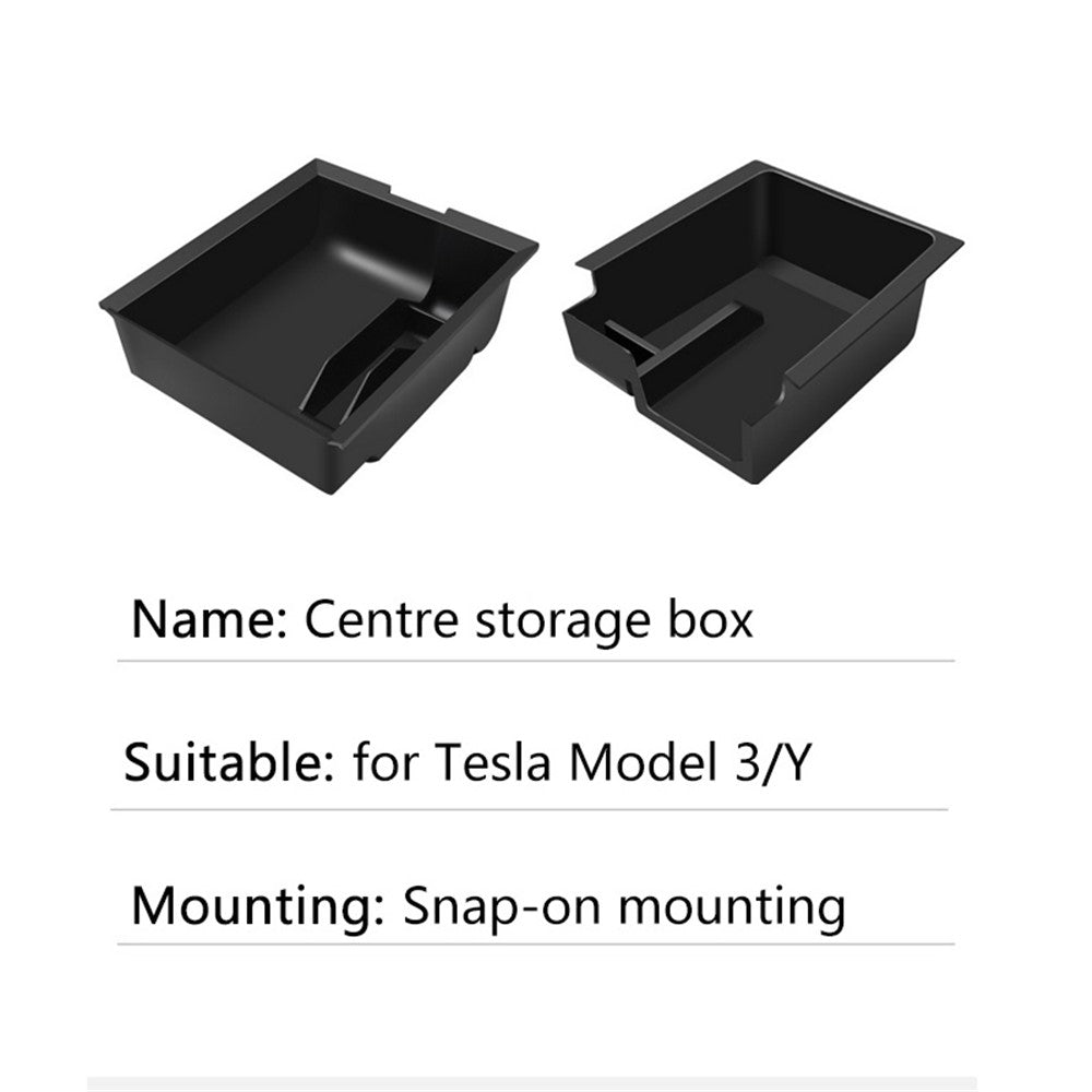 For Tesla Model 3 / Y Car Center Control Organizer ABS Storage Box Trash Can Bin Garbage Container