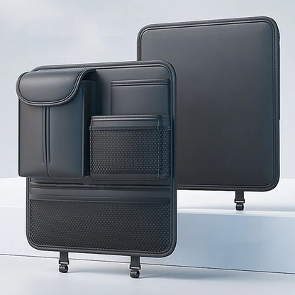 Car Back Seat Organizer Multi Pockets Hanging Leather Waterproof Storage Bag for Holding Phone Tablet Drink Sundries