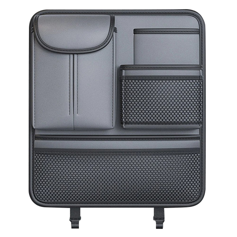 Car Back Seat Organizer Multi Pockets Hanging Leather Waterproof Storage Bag for Holding Phone Tablet Drink Sundries