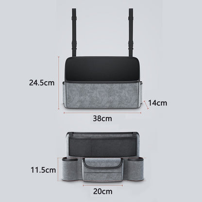 AUTOCOLOR Car Middle Seat Organizer Vehicle Central Control Handbag Water Bottle Storage Bag