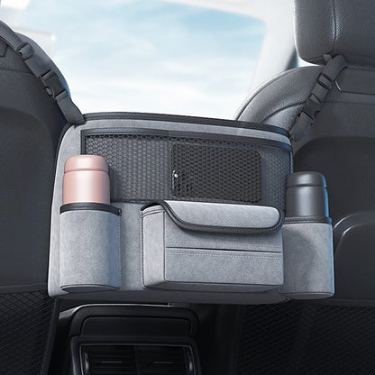 AUTOCOLOR Car Middle Seat Organizer Vehicle Central Control Handbag Water Bottle Storage Bag