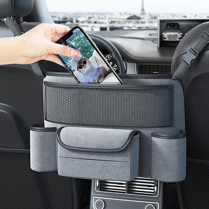 AUTOCOLOR Car Middle Seat Organizer Vehicle Central Control Handbag Water Bottle Storage Bag