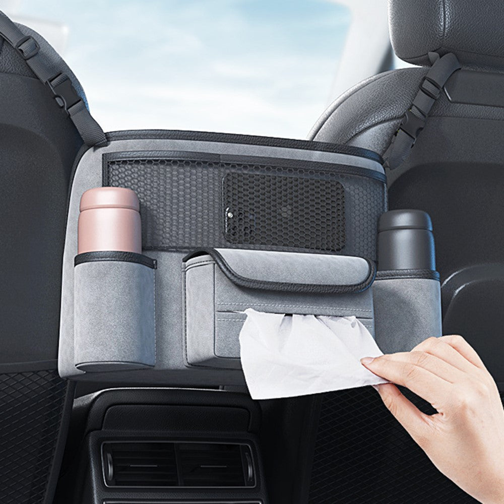 AUTOCOLOR Car Middle Seat Organizer Vehicle Central Control Handbag Water Bottle Storage Bag