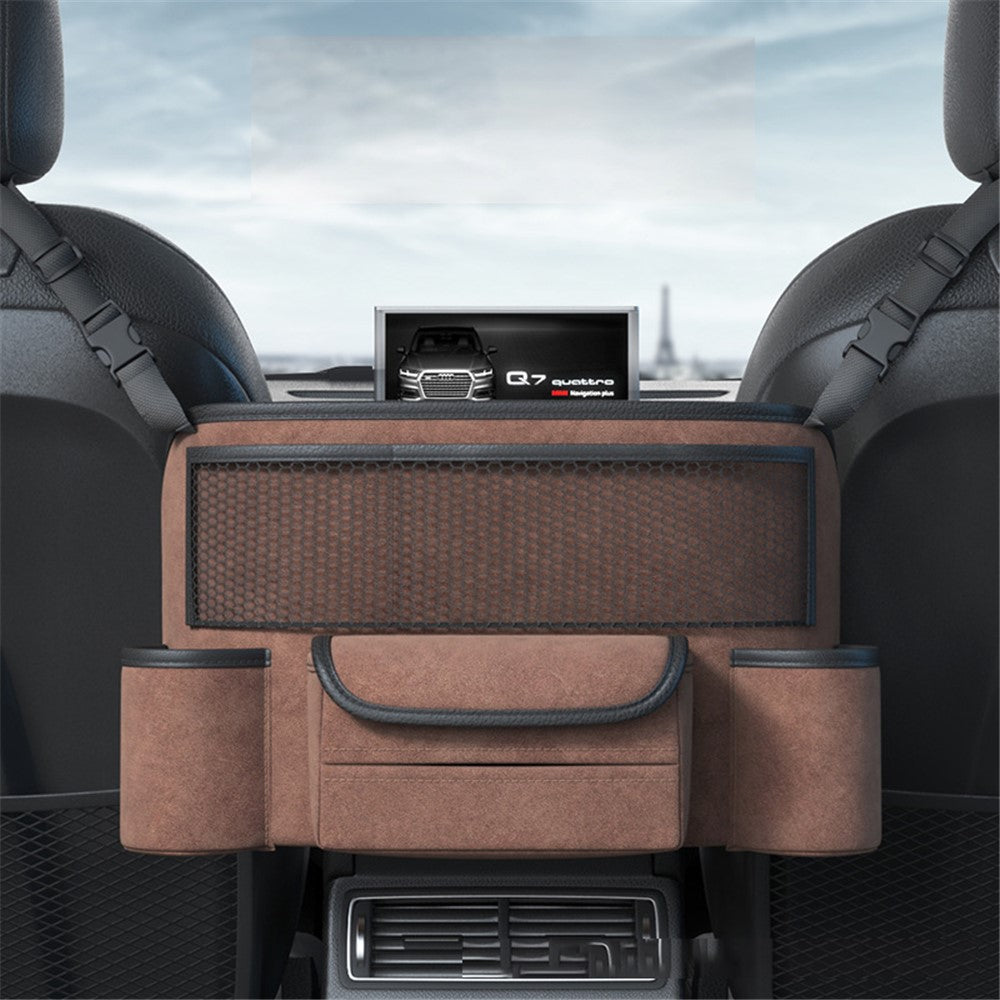 AUTOCOLOR Car Middle Seat Organizer Vehicle Central Control Handbag Water Bottle Storage Bag