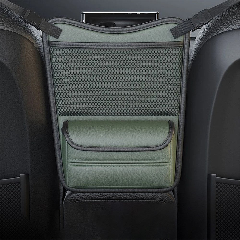 Leather Car Middle Seat Organizer Waterproof Car Central Control Phone Sundries Storage Bag