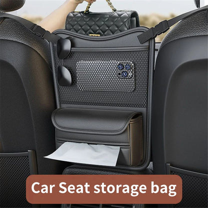Leather Car Middle Seat Organizer Waterproof Car Central Control Phone Sundries Storage Bag