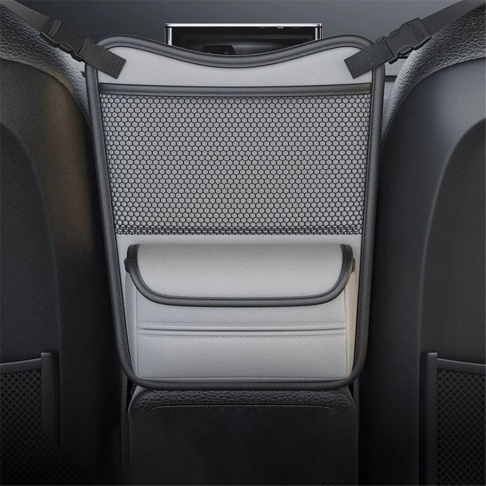 Leather Car Middle Seat Organizer Waterproof Car Central Control Phone Sundries Storage Bag