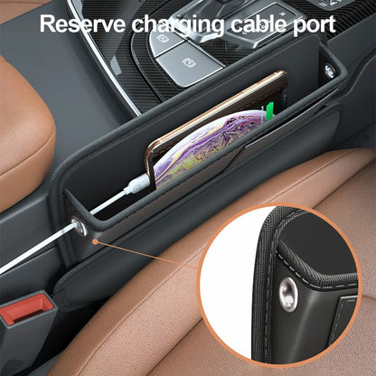 AUTOCOLOR Car Side Seat Gap Crevice Storage Box Pocket Key Phone Holder