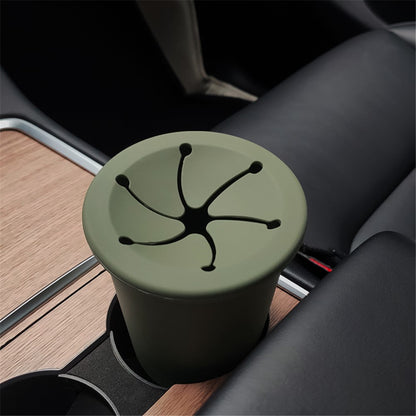 Car Trash Can Garbage Holder Vehicle Door Cup Holder Seat Back Silicone Trash Bin Dustbin