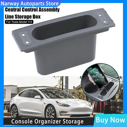 TSL988 For Tesla Mode 3 / Y Center Console Data Cable Cell Phone Storage Box