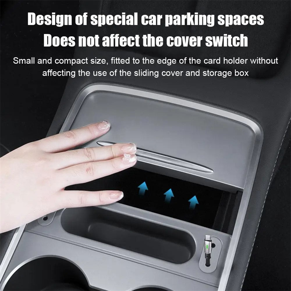TSL988 For Tesla Mode 3 / Y Center Console Data Cable Cell Phone Storage Box