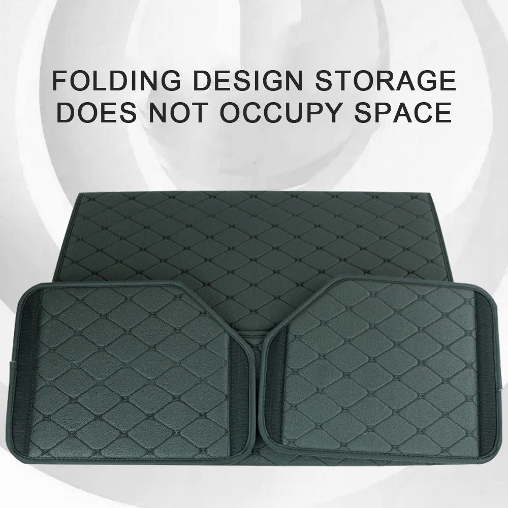 10006 Foldable Car Trunk Organizer Container Leather Storage Box, Small Size
