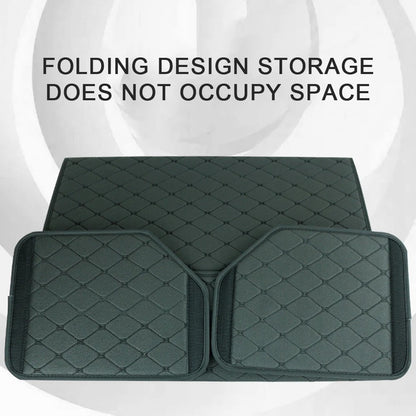 10006 Foldable Car Trunk Organizer Container Leather Storage Box, Small Size