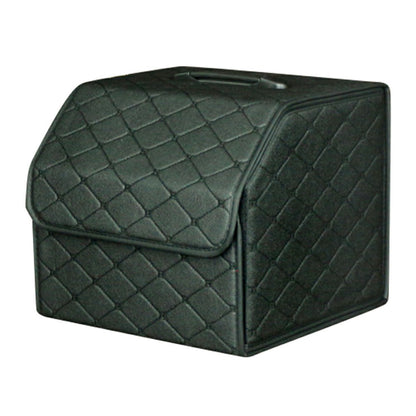 10006 Foldable Car Trunk Organizer Container Leather Storage Box, Small Size