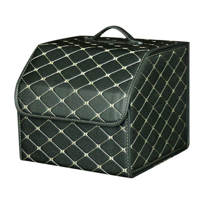 10006 Foldable Car Trunk Organizer Container Leather Storage Box, Small Size