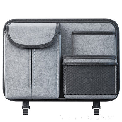 Sheepskin Leather Car Seat Back Organizer Tissue Holder Multi-function Storage Bag