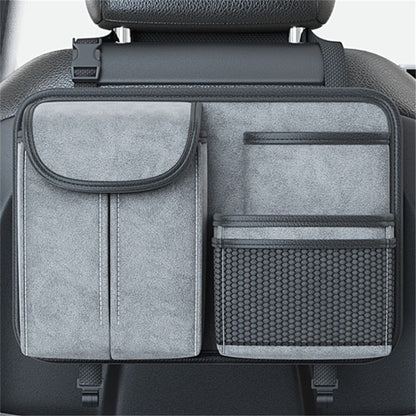Sheepskin Leather Car Seat Back Organizer Tissue Holder Multi-function Storage Bag