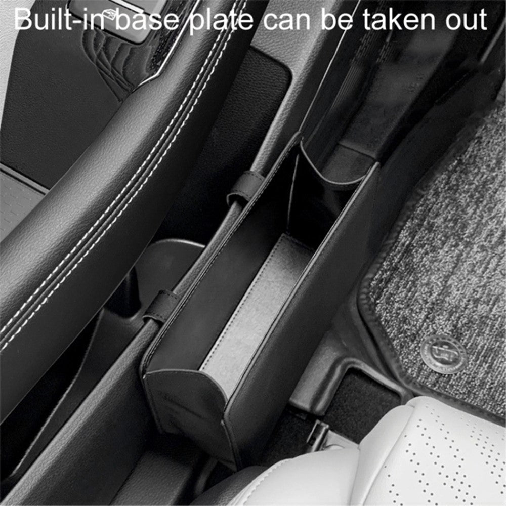 Car Seat Gap Organizer Leather Storage Box Seat Back Side Organizer for Phones Keys