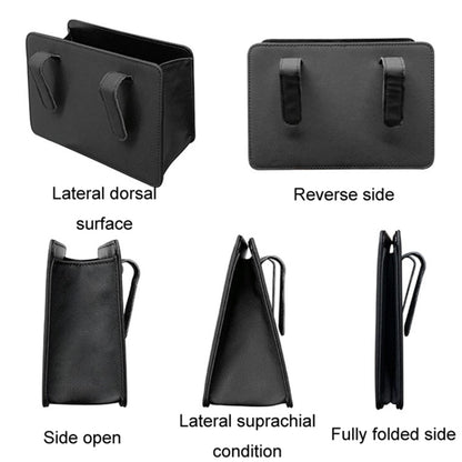 Car Seat Gap Organizer Leather Storage Box Seat Back Side Organizer for Phones Keys