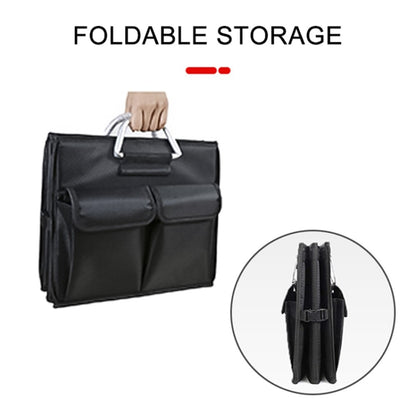 Size S 36L Car Trunk Storage Box with Lid Oxford Cloth Foldable Reflective Car Boot Case