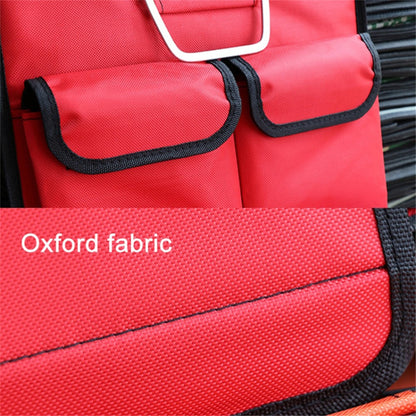 Size S 36L Car Trunk Storage Box with Lid Oxford Cloth Foldable Reflective Car Boot Case