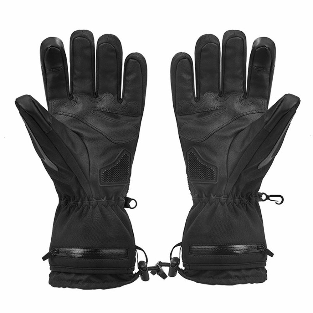 Electric Heated Gloves with 2x 4000mAh Battery Touch Screen Winter Thermal Fleece Lined Mittens