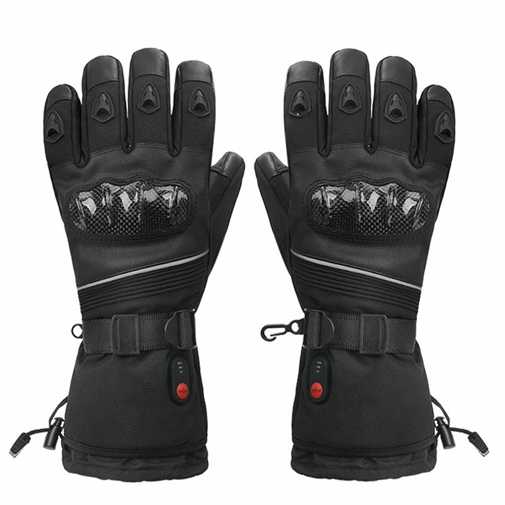 Electric Heated Gloves with 2x 5000mAh Battery Touch Screen Winter Thermal Fleece Lined Mittens