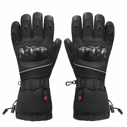 Electric Heated Gloves with 2x 5000mAh Battery Touch Screen Winter Thermal Fleece Lined Mittens