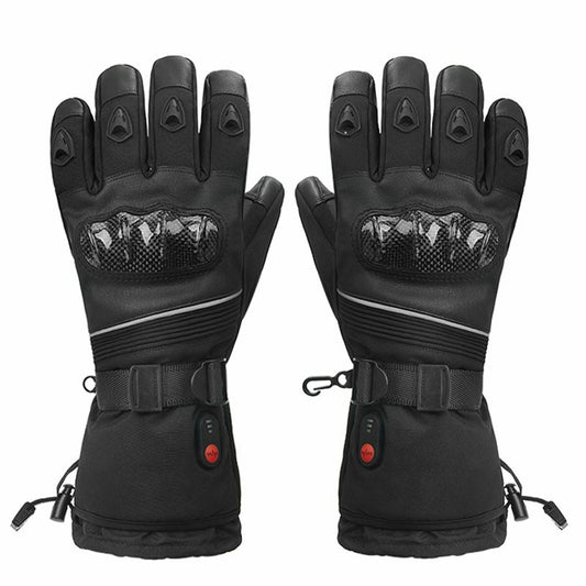 Electric Heated Gloves with 2x 5000mAh Battery Touch Screen Winter Thermal Fleece Lined Mittens
