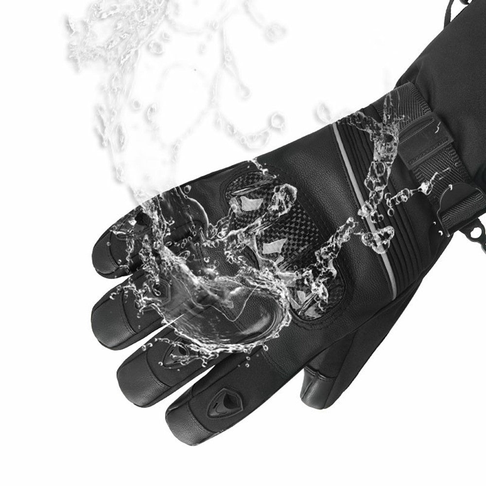 Electric Heated Gloves with 2x 5000mAh Battery Touch Screen Winter Thermal Fleece Lined Mittens